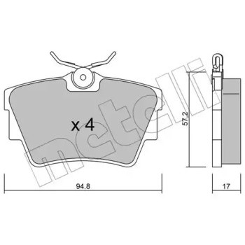 Колодки гальмівні (задні) Renault Trafic II/III/Opel Vivaro A/B/Nissan Primastar 01-/NV300/Fiat 16- (22-0635-0)