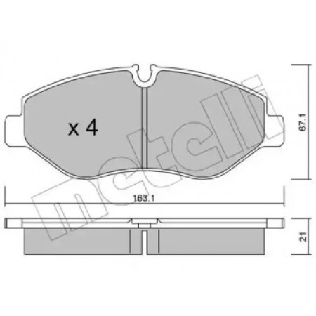 Колодки тормозные (передние) MB Sprinter 209-319CDI/VW Crafter 06-/MB Vito/Viano (W639/W447)) 03- (22-0671-0)