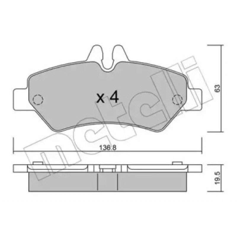 Колодки тормозные (задние) MB Sprinter 209-319CDI/VW Crafter 06- (22-0672-0)