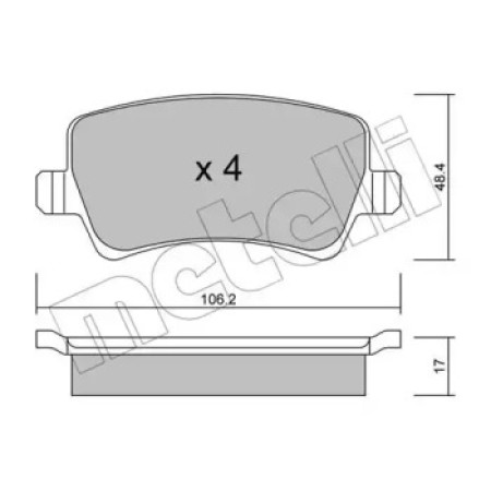 Колодки тормозные (задние) Ford Galaxy/S-Max 06-15/Volvo S60/S80/V60/V70/XC60/XC70 08-/Land Rover 11 (22-0676-0)