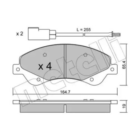 Колодки гальмівні (передні) Ford Transit 06-14/Transit Connect 06-13 (+датчики) (22-0679-0)