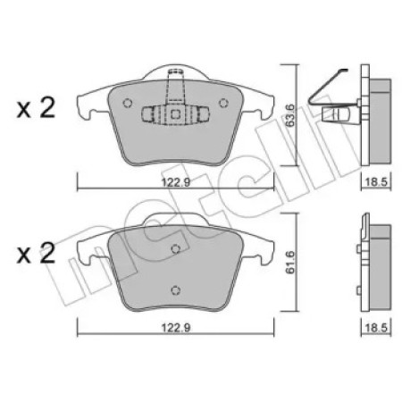 Колодки тормозные (задние) Volvo XC90 02-14 (22-0688-0)