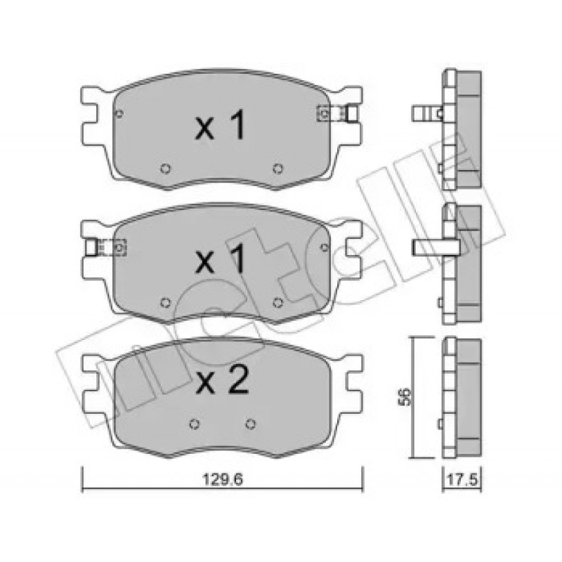 Колодки тормозные (передние) Kia Rio II 05-/Hyundai i20 08-15/Accent 05-10 (22-0724-0)