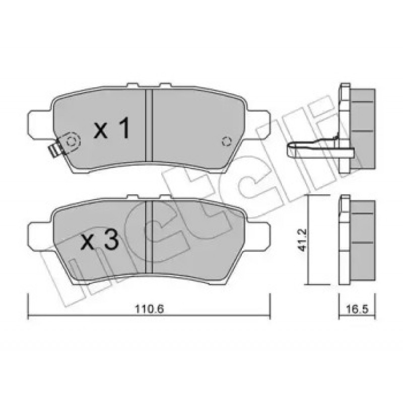 Колодки гальмівні (задні) Nissan Pathfinder III 05-  (22-0744-0)