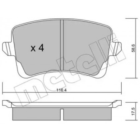 Колодки гальмівні (задні) Audi A4/A5/Q5 07- (22-0776-0)