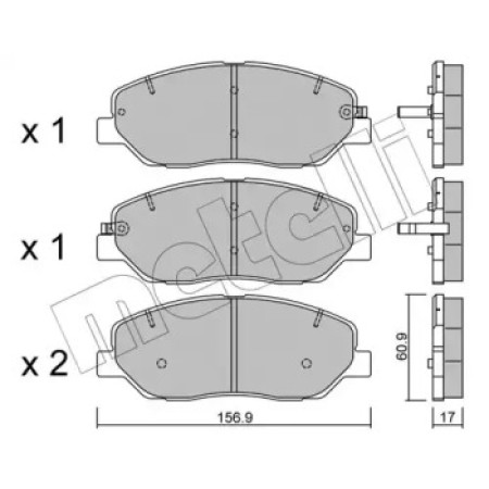 Колодки тормозные (передние) Hyundai Santa Fe II/III/Genesis 06-/Kia Sorento/Ssangyong Korando 09- (22-0787-0)