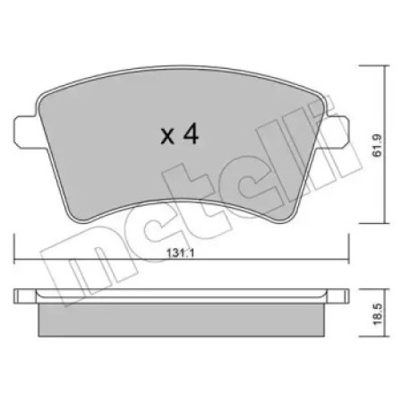 Колодки тормозные (передние) Renault Kangoo 08- (22-0812-0)