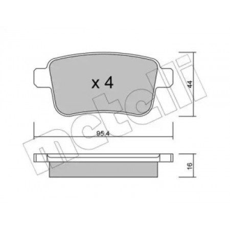 Колодки тормозные (задние) Renault Kangoo 08-/MB Citan 12- (22-0814-0)