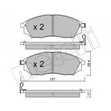 Колодки тормозные (передние) Renault Koleos 08-/Nissan Qashqai 07-13/Pathfinder/NP300/Murano 05- (22-0819-0)