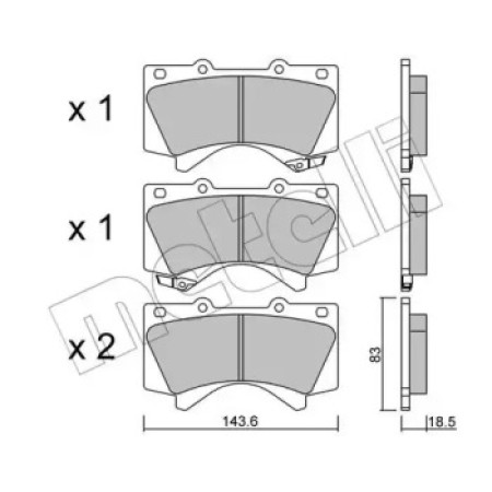 Колодки тормозные (передние) Toyota Land Cruiser Prado 09-/200/Sequoia/Tundra/Lexus LX 07- (22-0821-0)