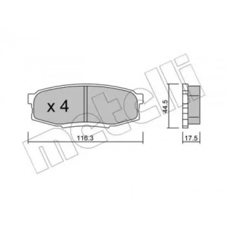 Колодки гальмівні (задні) Toyota Land Cruiser Prado 09-/200/Sequoia/Tundra/Lexus LX 07- (22-0822-0)