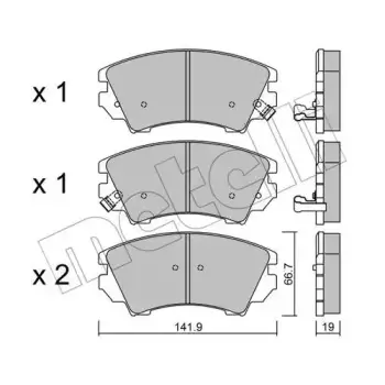 Колодки тормозные (передние) Nissan Rogue 10-13/Opel Astra J 09-/Insignia 08-17/Zafira C 11- (22-0842-0)