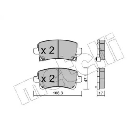Колодки тормозные (задние) Opel Insignia 08-17/Chevrolet Malibu/Bentley Flying Spur 12-/Saab 9-5 10- (22-0844-0)