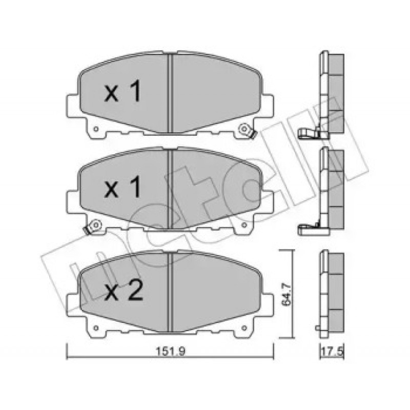 Колодки гальмівні (передні) Honda Accord VIII/IX 08- (22-0867-0)