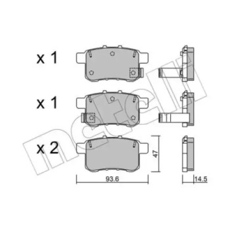 Колодки гальмівні (задні) Honda Accord VIII/IX 08-  (22-0868-0)