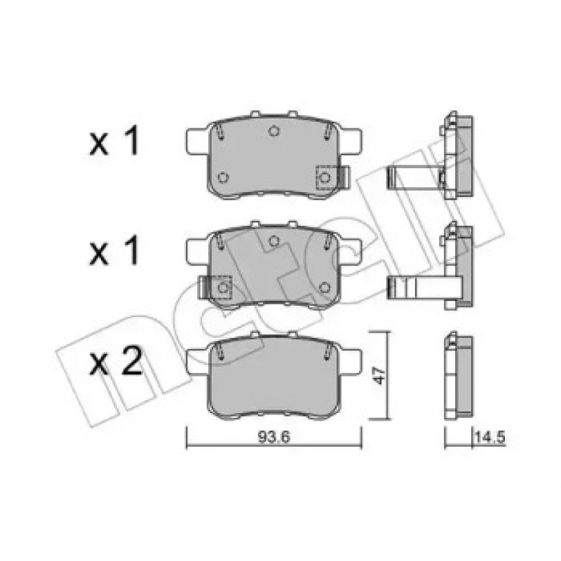 Колодки гальмівні (задні) Honda Accord VIII/IX 08-  (22-0868-0)