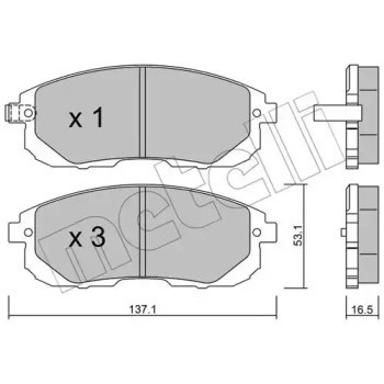 Колодки гальмівні (передні) Renault Latitude/Nissan Juke/Cube 09-/Tiida 07-12/Suzuki SX4 06- (22-0876-0)