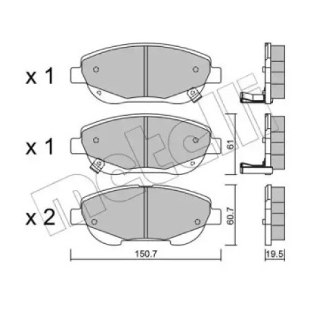 Колодки тормозные (передние) Toyota Avensis 08-18/Verso 09-18 (22-0879-0)