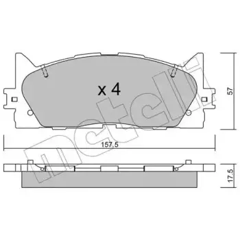 Колодки тормозные (передние) Toyota Camry 06-/Lexus ES 06-18 (22-0882-0)