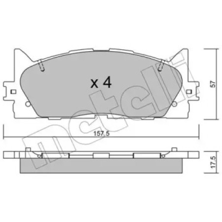 Колодки гальмівні (передні) Toyota Camry 06-/Lexus ES 06-18 (22-0882-0)
