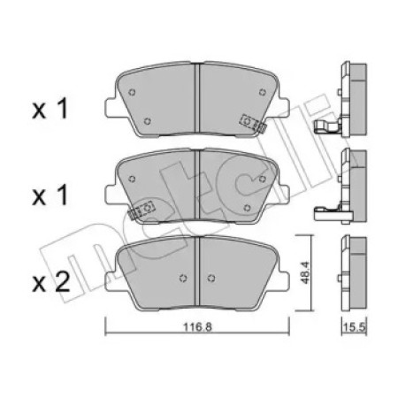 Колодки тормозные (задние) Hyundai Santa Fe II/III/IV 06-/Genesis/Kia Sorento II/III 09-/Stinger 17- (22-0901-0)