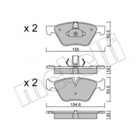 Колодки тормозные (передние) BMW 5 (F07/F10/F11) 09-17 (22-0917-0)