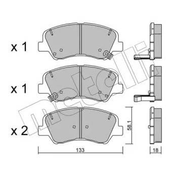 Колодки гальмівні (передні) Hyundai Accent IV 10-/ i20 14-/Solaris 17-/Kia Rio III 11- (22-0943-0)