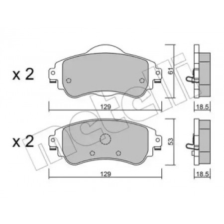 Колодки гальмівні (передні) Citroen C4 09-/DS4 11-15 (22-0949-0)