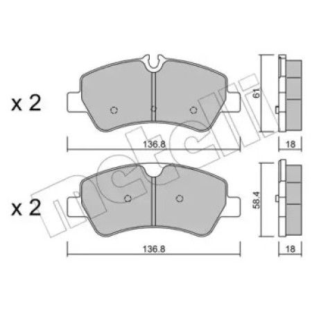 Колодки тормозные (задние) Ford Transit Custom/Tourneo Custom V362 12-/Transit V363 13- (22-0991-0)