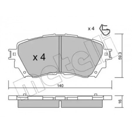 Колодки тормозные (передние) Mazda 6 12- (22-0994-0)
