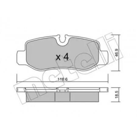 Колодки гальмівні (задні) MB Vito (W447) 14- (22-1023-0)