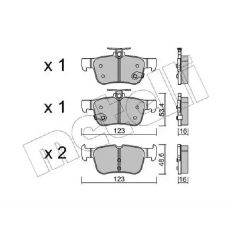 Колодки гальмівні (задні) Ford Mondeo/Galaxy/S-Max 14- (22-1040-0)