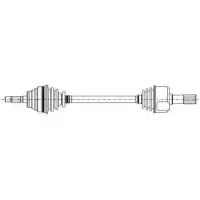 Полуось (передняя) Citroen Berlingo/Xsara 96-11/Jumpy 95-06/Peugeot Partner 96-15 (L) (17-0132)