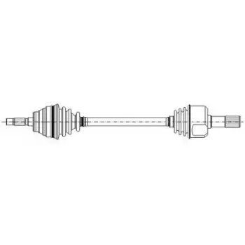 Полуось (передняя) Citroen Berlingo/Xsara 96-11/Jumpy 95-06/Peugeot Partner 96-15 (L) (17-0132)