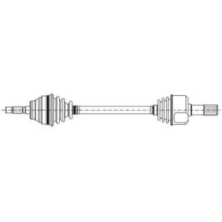 Полуось (передняя) Citroen Berlingo/Xsara 96-11/Jumpy 95-06/Peugeot Partner 96-15 (L) (17-0132)