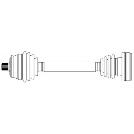 Піввісь (передня) Audi A3 96-03/Seat Leon МКПП 99-05/Skoda Octavia 96-10/VW Golf IV/Bora 97-06 (L) (17-0207)