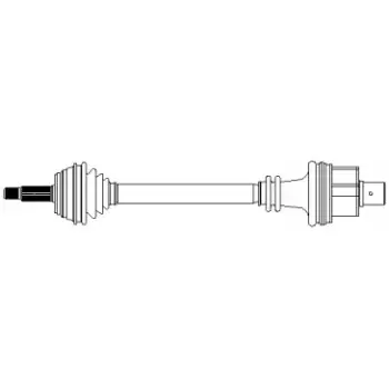 Піввісь (передня) Renault Clio II 98-02/Kangoo 97- (R) (-ABS) (17-0396)