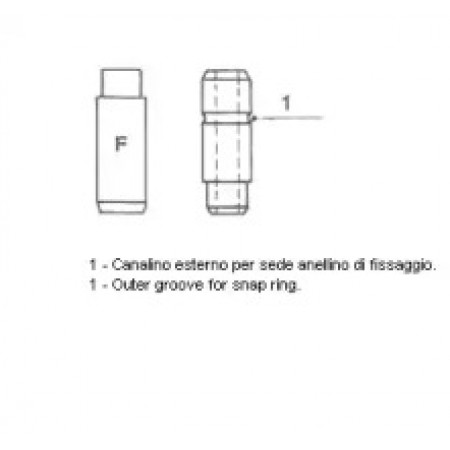 Втулка клапана напрямна (випуск) MB OM601-603/2.0-3.0D 83-/Ssangyong 2.3D/2.9D 95-(9х14.03х37.5) (01-2101)