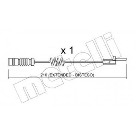 Датчик износа тормозных колодок MB Sprinter 96- (L=210mm) (SU.099)