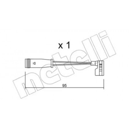 Датчик износа тормозных колодок MB Sprinter/VW Crafter 06- (L=95mm) (SU.164)
