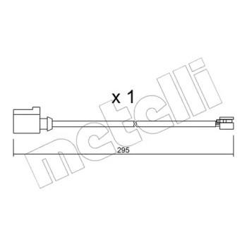 Датчик износа тормозных колодок (передних) Porsche Cayenne/VW Touareg 10- (L=295mm) (SU.273)