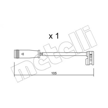 Датчик износа тормозных колодок MB Sprinter/VW Crafter 06- (L=105mm) (SU.313)