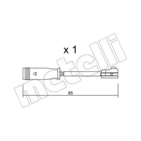 Датчик износа тормозных колодок (задних) MB Sprinter/VW Crafter 06- (L=85mm) (SU.314)