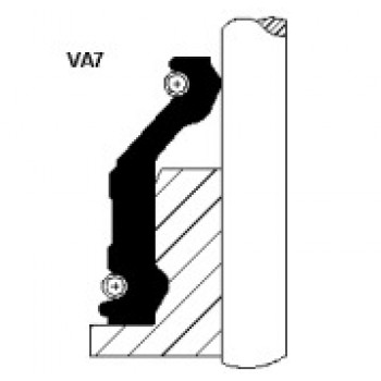 Сальник клапана (впуск/випуск) Ford Transit 2.5D/TD (d=8mm) (12012351)