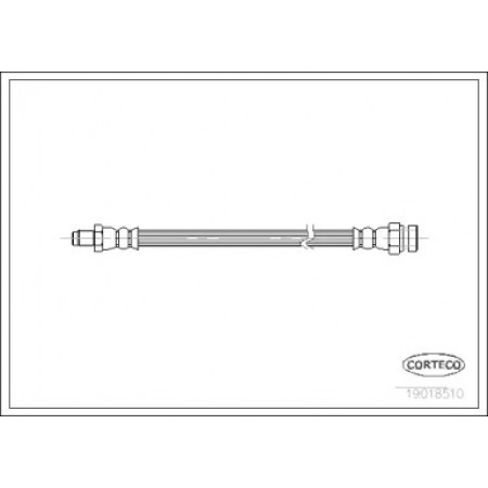 Шланг тормозной (передний) MB (W123/W124/W201) (340mm) (19018510)