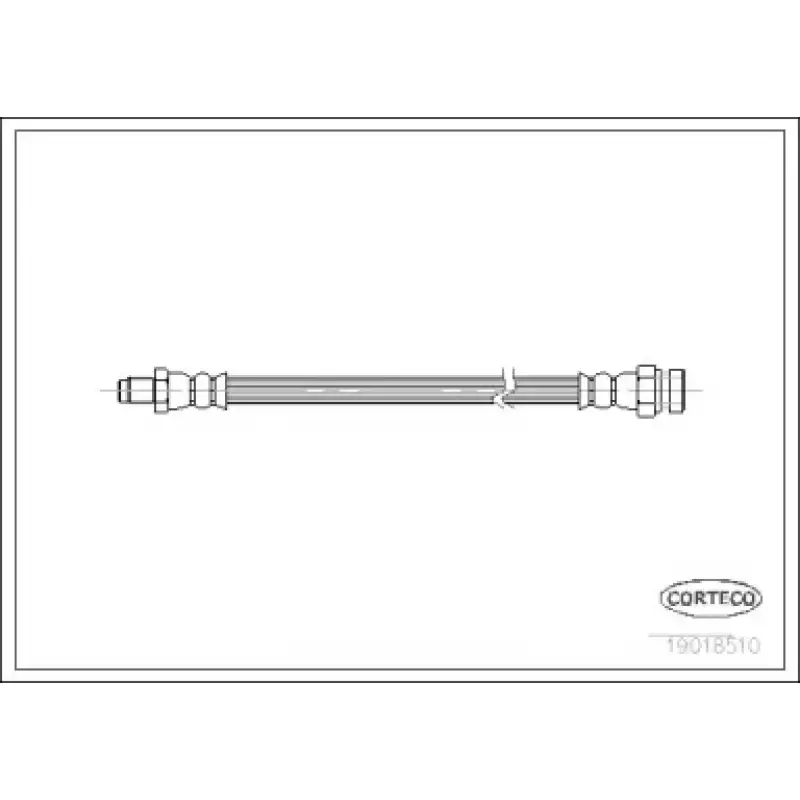Шланг гальмівний (передній) MB (W123/W124/W201) (340mm) (19018510)