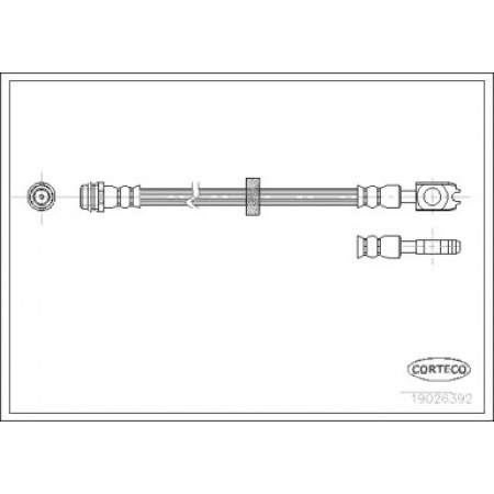 Шланг тормозной (передний) VW Golf IV 1.4-2.3 TDI/FSI/SDI 97-06 (468mm) (19026392)