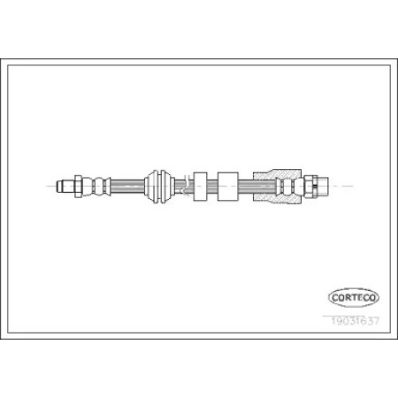 Шланг тормозной (передний) BMW 5 (E60/E61) 03-10 (555mm) (19031637)