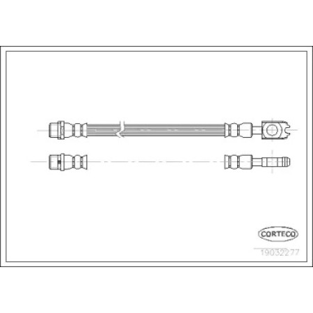 Шланг тормозной (задний) Audi A6/VW Passat 97-05 (325mm) (19032277)