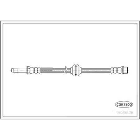 Шланг тормозной (задний) MB Sprinter 311-519 06- (545mm) (19036178)